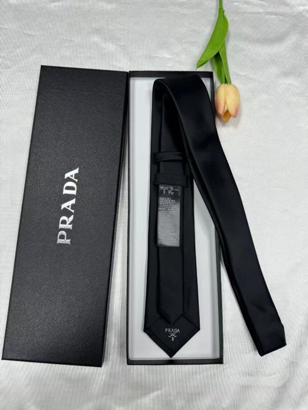 Prada black tie - unisex (comes with gift box) ✨✨new - Picture 3 of 6